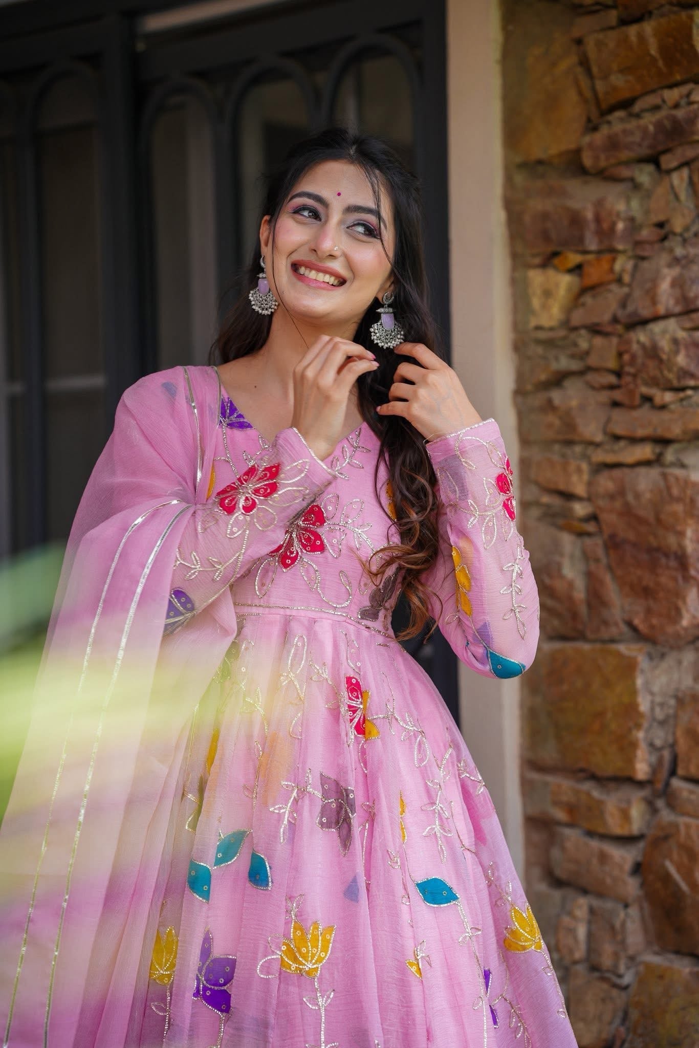 Jaipuri Petals Suit Set