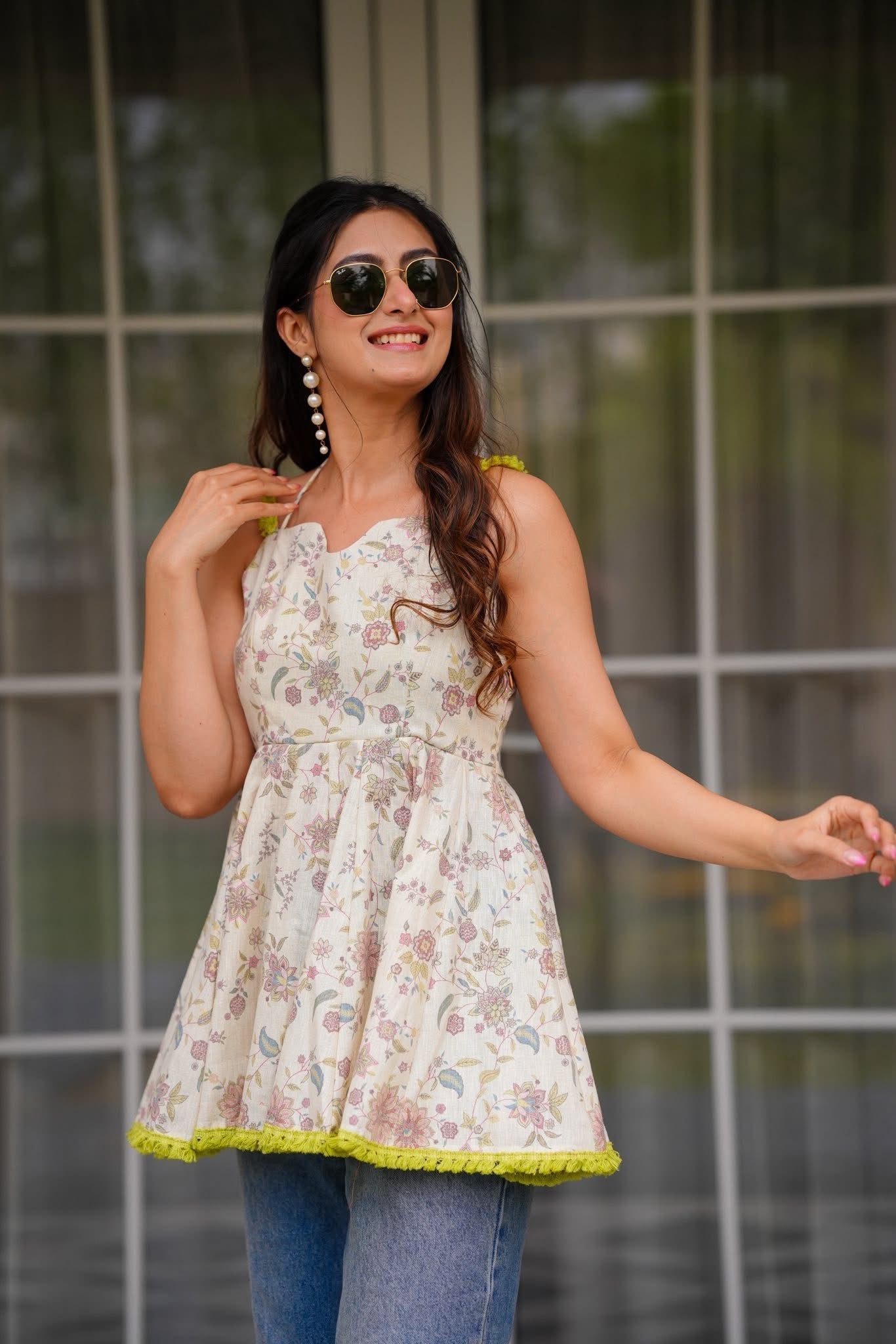 Peplum Bloom Top