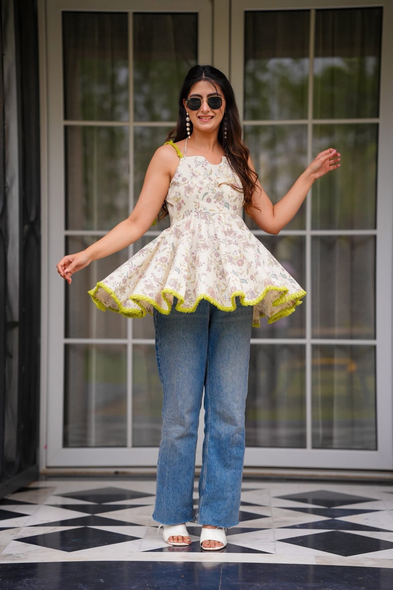 Peplum Bloom Top