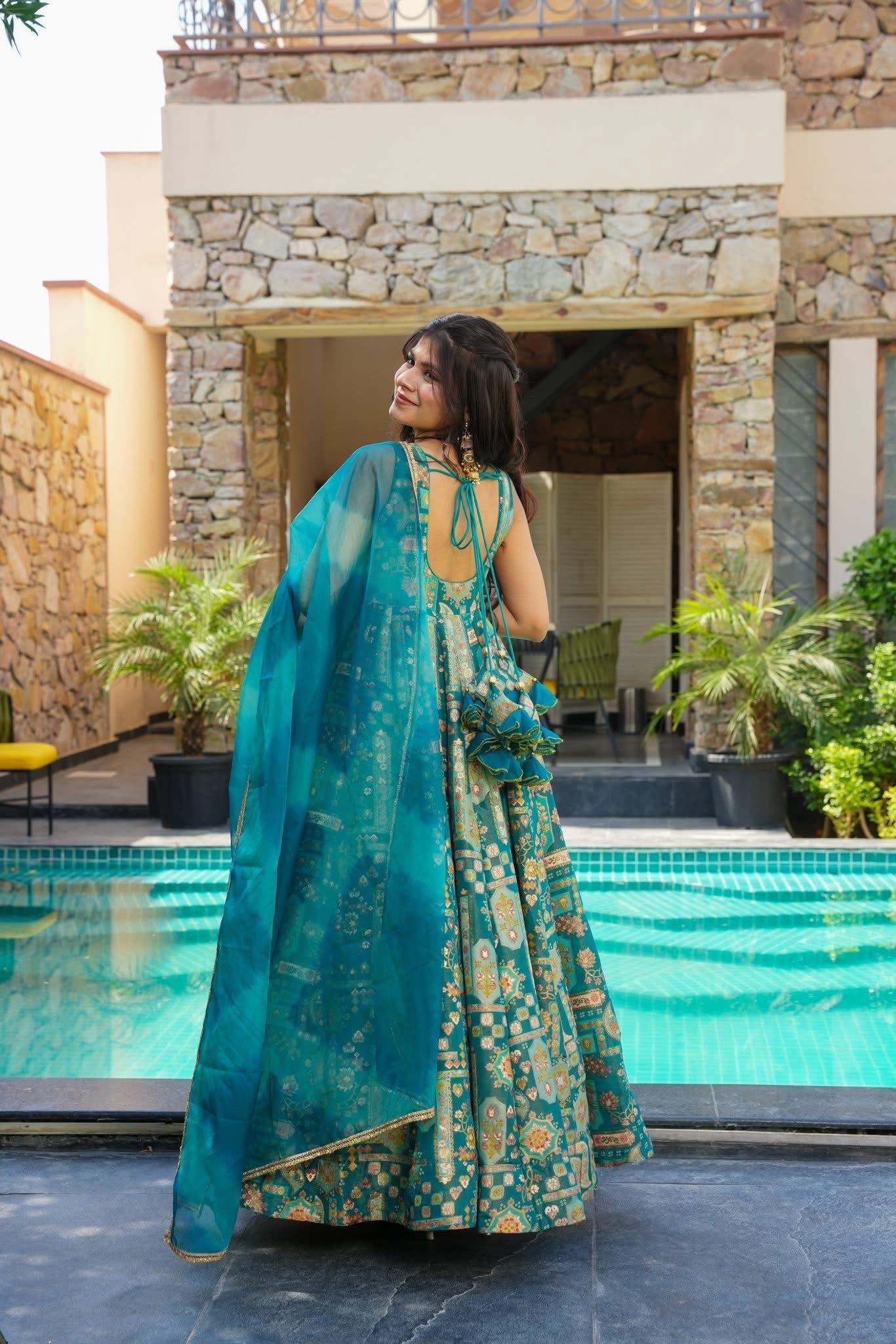 Firoza Silk Maxi Suit Set